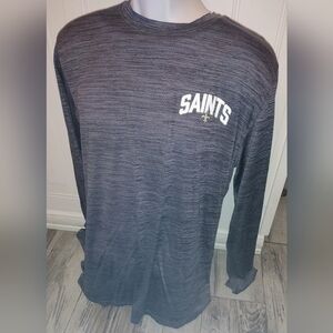NFL Saints Charcoal Long Sleeve Men's Tee